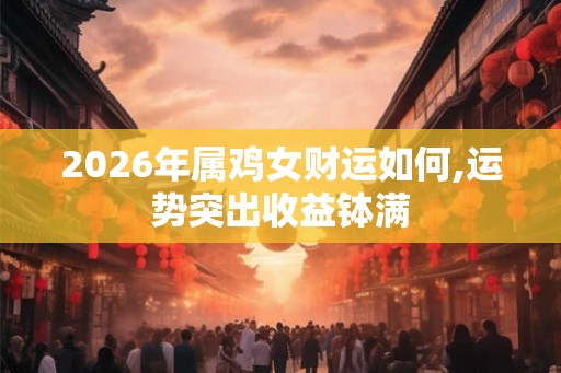2026年属鸡女财运如何,运势突出收益钵满