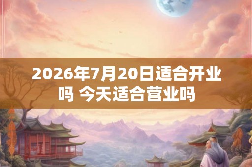 2026年7月20日适合开业吗 今天适合营业吗 2026年7月20日适合开业吗 今天适合营业吗