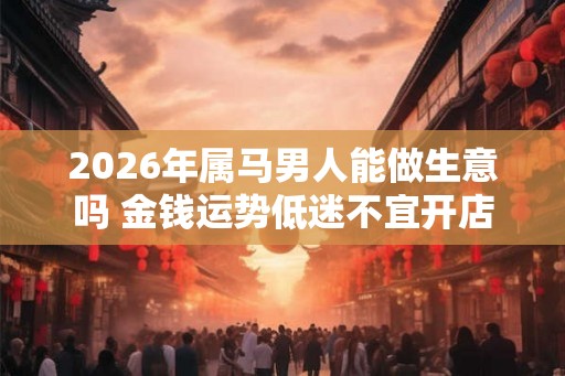 2026年属马男人能做生意吗 金钱运势低迷不宜开店