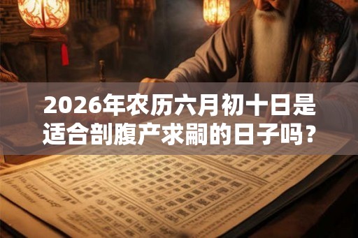 2026年农历六月初十日是适合剖腹产求嗣的日子吗？