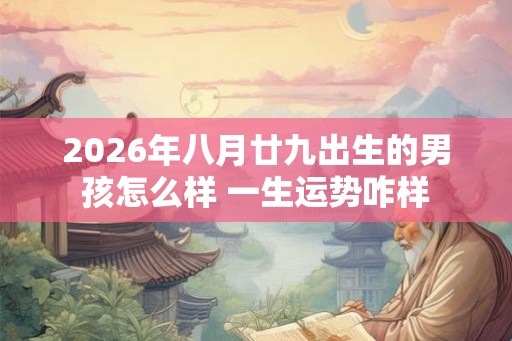 2026年八月廿九出生的男孩怎么样 一生运势咋样 2026年八月廿九出生的男孩怎么样 一生运势咋样
