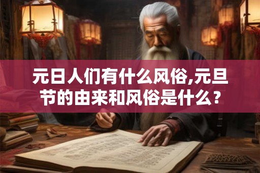 元日人们有什么风俗,元旦节的由来和风俗是什么？