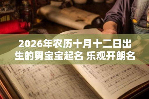 2026年农历十月十二日出生的男宝宝起名 乐观开朗名字大全