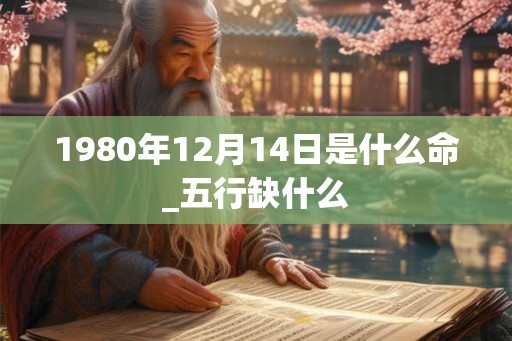 1980年12月14日是什么命_五行缺什么