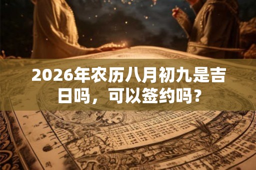 2026年农历八月初九是吉日吗，可以签约吗？