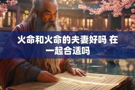 火命和火命的夫妻好吗 在一起合适吗 火命和火命的夫妻好吗 在一起合适吗