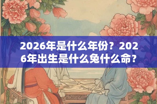 2026年是什么年份?2026年出生是什么兔什么命? 2026年是什么年份?2026年出生是什么兔什么命?