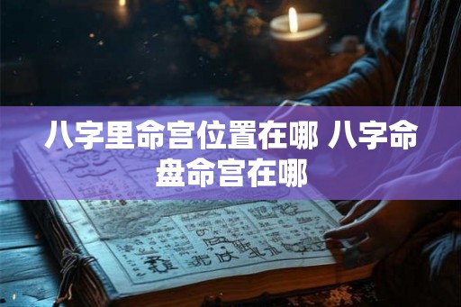 八字里命宫位置在哪 八字命盘命宫在哪
