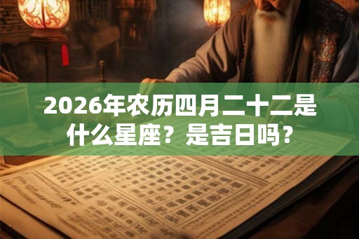 2026年农历四月二十二是什么星座？是吉日吗？