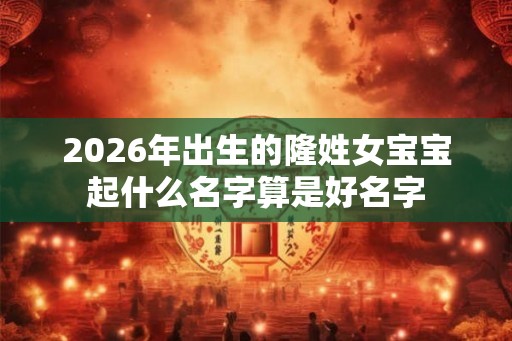 2026年出生的隆姓女宝宝起什么名字算是好名字