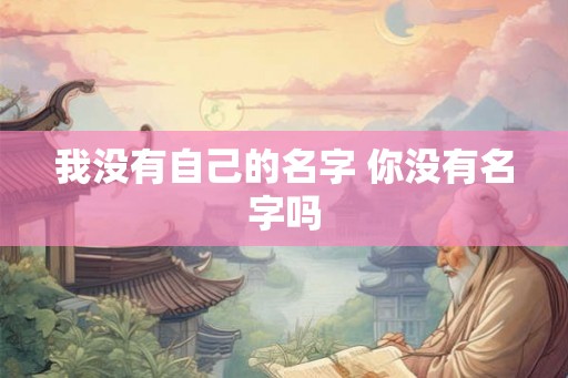 我没有自己的名字 你没有名字吗