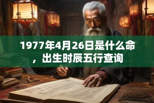 1977年4月26日是什么命，出生时辰五行查询