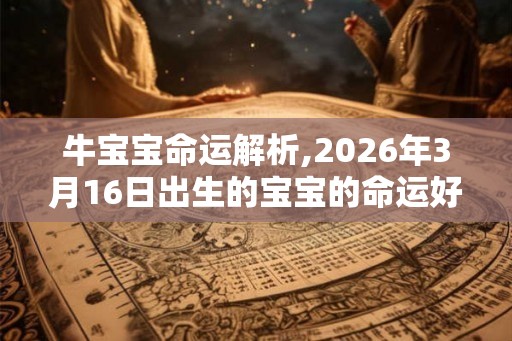 牛宝宝命运解析,2026年3月16日出生的宝宝的命运好吗