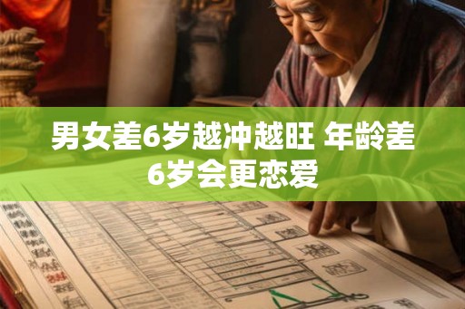 男女差6岁越冲越旺 年龄差6岁会更恋爱