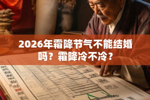 2026年霜降节气不能结婚吗？霜降冷不冷？