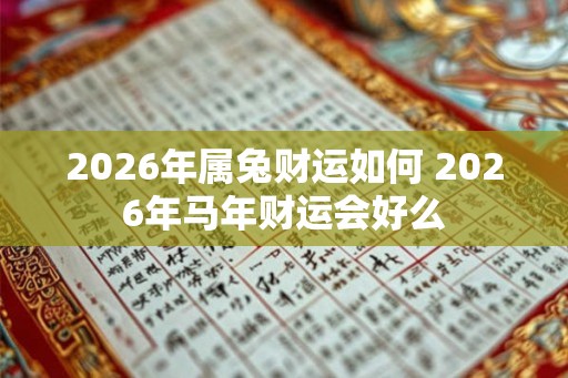 2026年属兔财运如何 2026年马年财运会好么