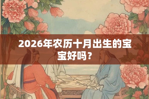 2026年农历十月出生的宝宝好吗？