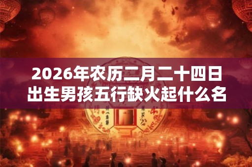 2026年农历二月二十四日出生男孩五行缺火起什么名字
