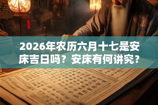 2026年农历六月十七是安床吉日吗？安床有何讲究？