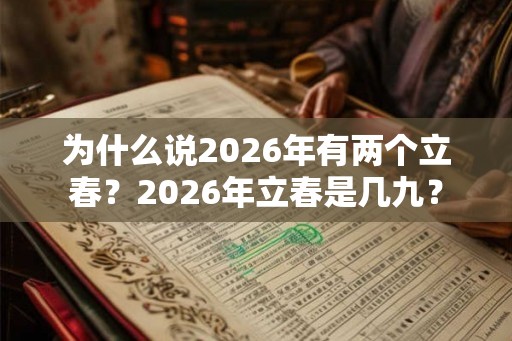 为什么说2026年有两个立春?2026年立春是几九? 为什么说2026年有两个立春?2026年立春是几九?