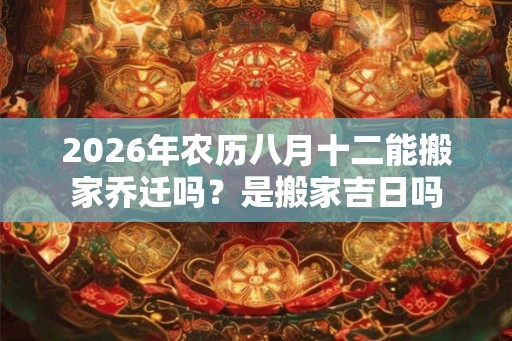 2026年农历八月十二能搬家乔迁吗?是搬家吉日吗 2026年农历八月十二能搬家乔迁吗?是搬家吉日吗