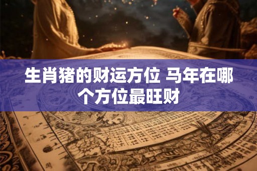 生肖猪的财运方位 马年在哪个方位最旺财