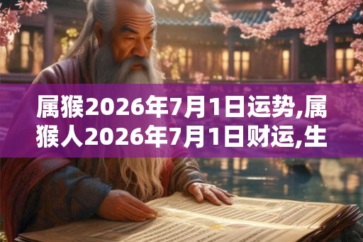 属猴2026年7月1日运势,属猴人2026年7月1日财运,生肖猴2026年7月1日运势 属猴2026年7月1日运势,属猴人2026年7月1日财运,生肖猴2026年7月1日运势