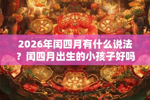 2026年闰四月有什么说法？闰四月出生的小孩子好吗
