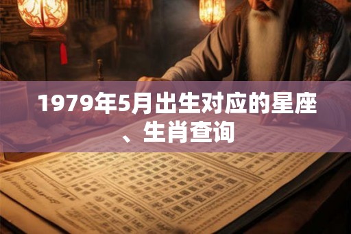 1979年5月出生对应的星座、生肖查询