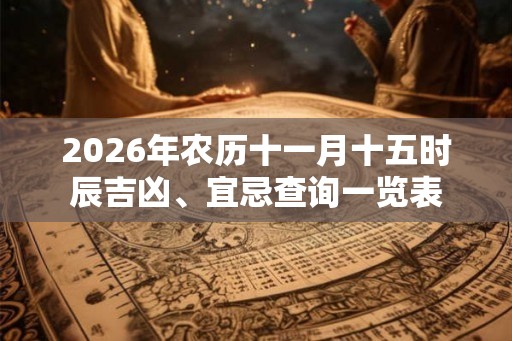 2026年农历十一月十五时辰吉凶、宜忌查询一览表