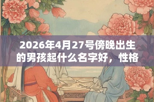 2026年4月27号傍晚出生的男孩起什么名字好，性格怎么样？