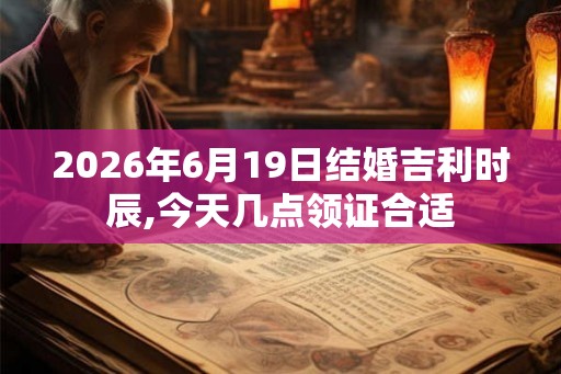 2026年6月19日结婚吉利时辰,今天几点领证合适 2026年6月19日结婚吉利时辰,今天几点领证合适