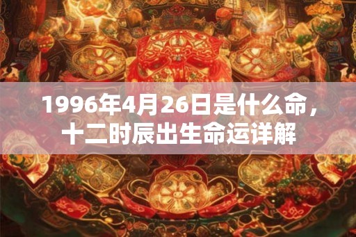 1996年4月26日是什么命,十二时辰出生命运详解 1996年4月26日是什么命,十二时辰出生命运详解