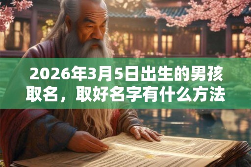2026年3月5日出生的男孩取名，取好名字有什么方法？