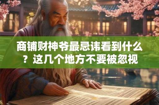 商铺财神爷最忌讳看到什么？这几个地方不要被忽视