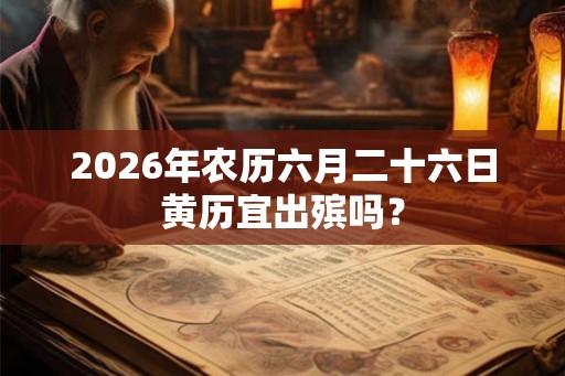 2026年农历六月二十六日黄历宜出殡吗？