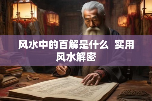风水中的百解是什么  实用风水解密