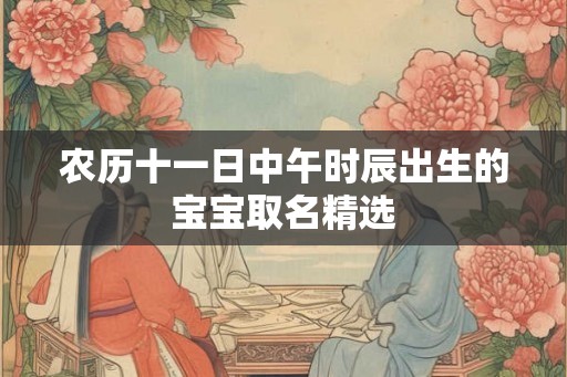 农历十一日中午时辰出生的宝宝取名精选
