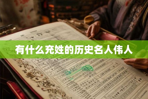 有什么充姓的历史名人伟人