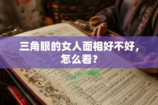 三角眼的女人面相好不好，怎么看？