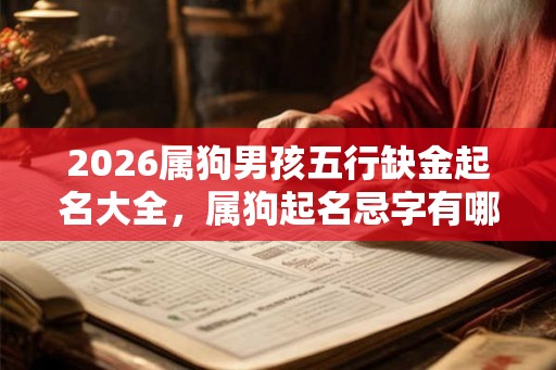 2026属狗男孩五行缺金起名大全，属狗起名忌字有哪些？