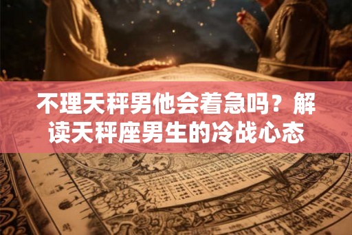 不理天秤男他会着急吗?解读天秤座男生的冷战心态 不理天秤男他会着急吗?解读天秤座男生的冷战心态