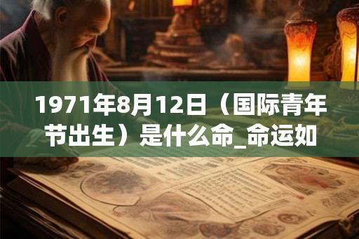 1971年8月12日(国际青年节出生)是什么命_命运如何 1971年8月12日(国际青年节出生)是什么命_命运如何