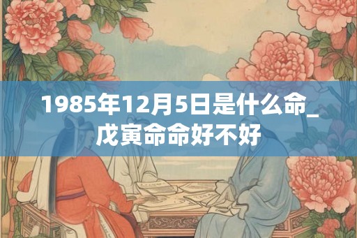 1985年12月5日是什么命_戊寅命命好不好