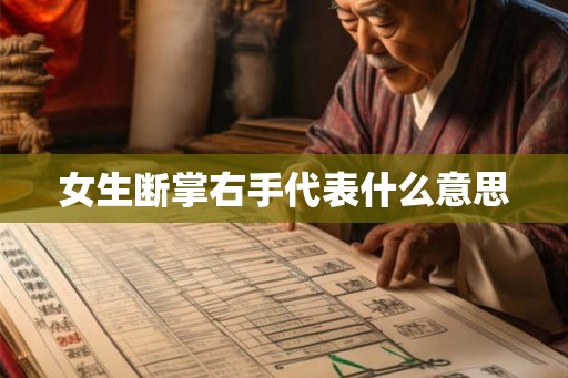 女生断掌右手代表什么意思