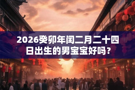 2026癸卯年闰二月二十四日出生的男宝宝好吗？