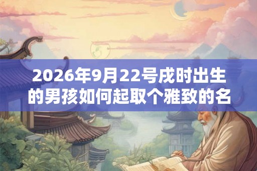 2026年9月22号戌时出生的男孩如何起取个雅致的名字,五行属什么 2026年9月22号戌时出生的男孩如何起取个雅致的名字,五行属什么