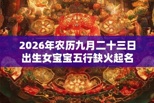 2026年农历九月二十三日出生女宝宝五行缺火起名