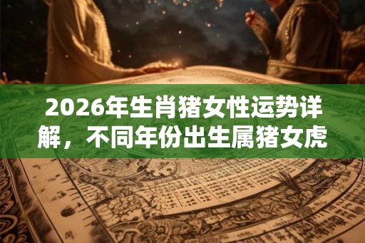 2026年生肖猪女性运势详解，不同年份出生属猪女虎年的运势