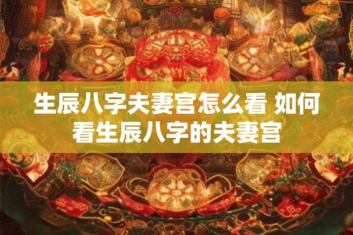 生辰八字夫妻宫怎么看 如何看生辰八字的夫妻宫
